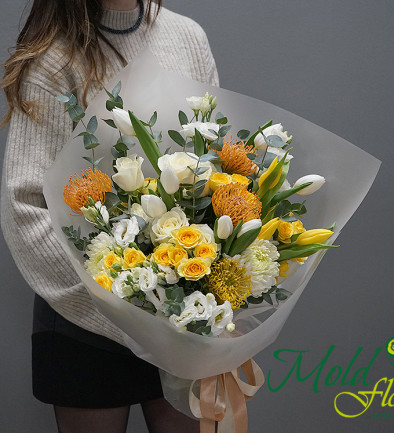 Bouquet with Tulips ''Harmonious Colors'' photo 394x433